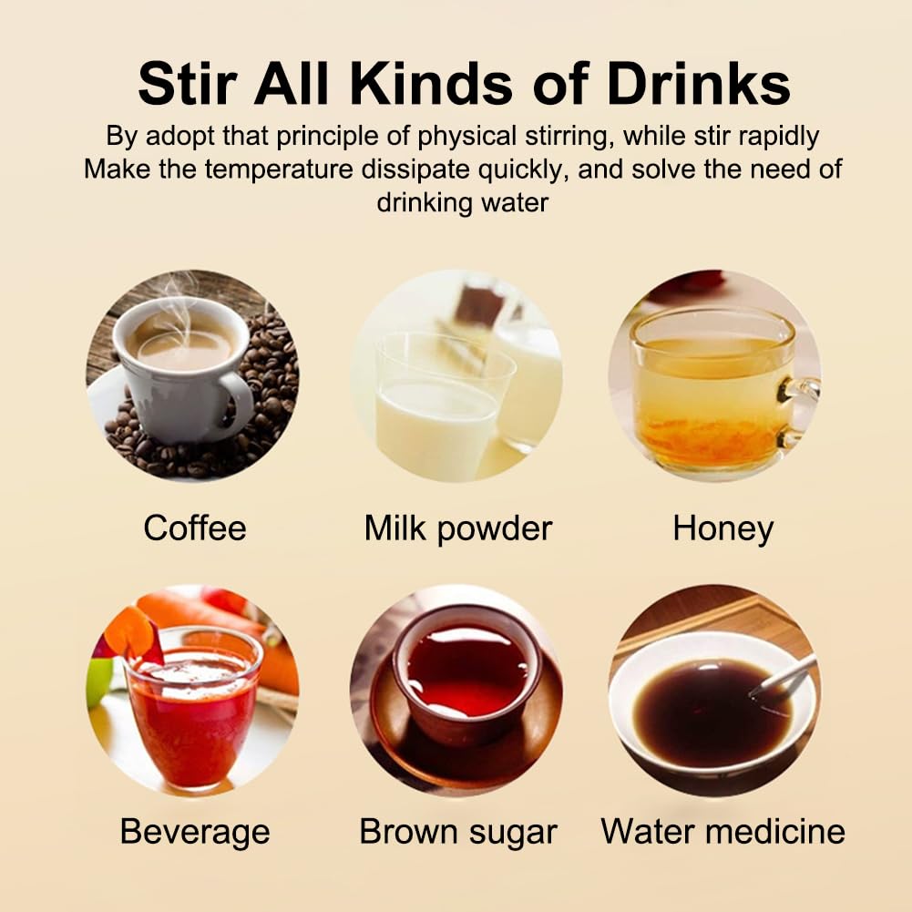 Self-Stirring Mug, Rechargeable Auto Magnetic Coffee Mug with Digital Display