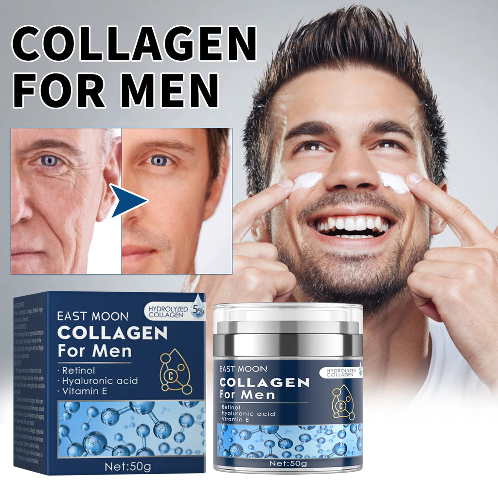 Men's Facial Fade Acne Marks, Cleanses, Gentle Hydrating Moisturizing Anti-Wrinkle Collagen Cream