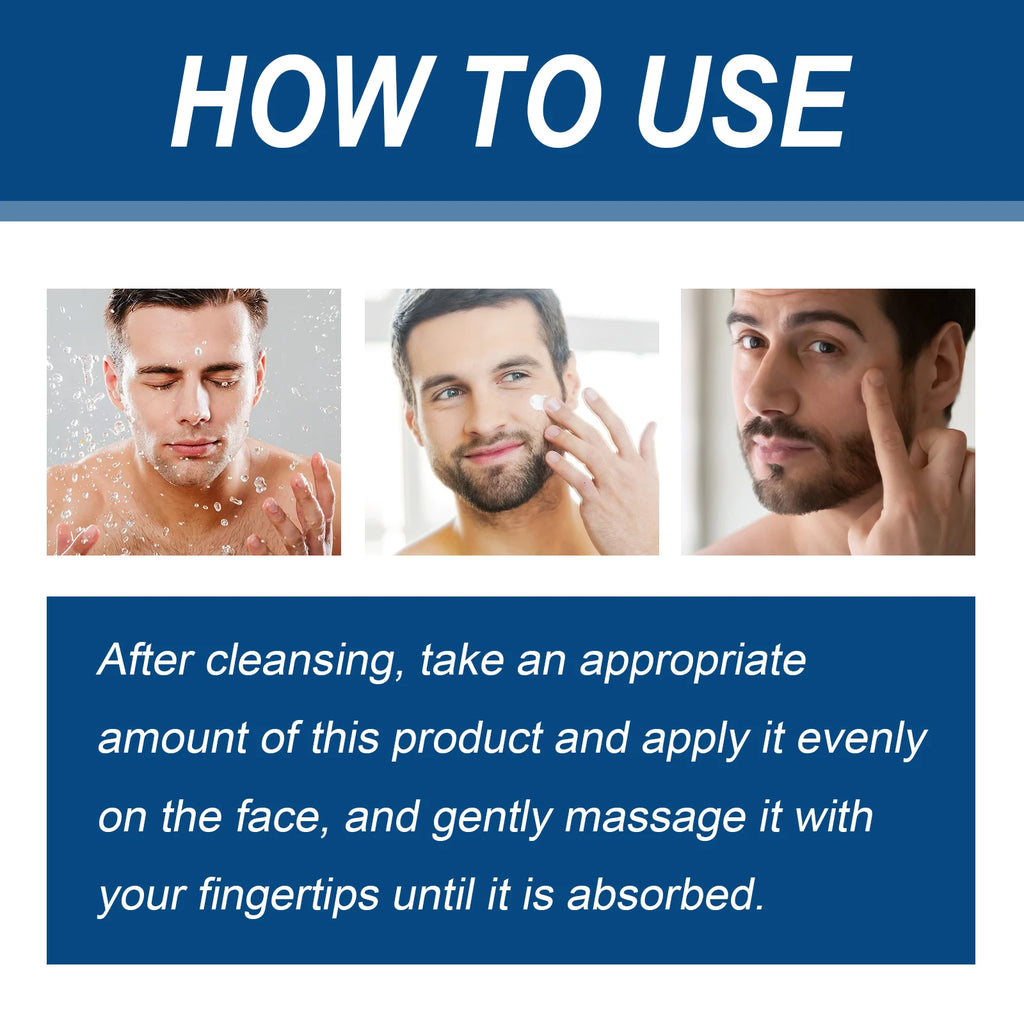 Men's Facial Fade Acne Marks, Cleanses, Gentle Hydrating Moisturizing Anti-Wrinkle Collagen Cream