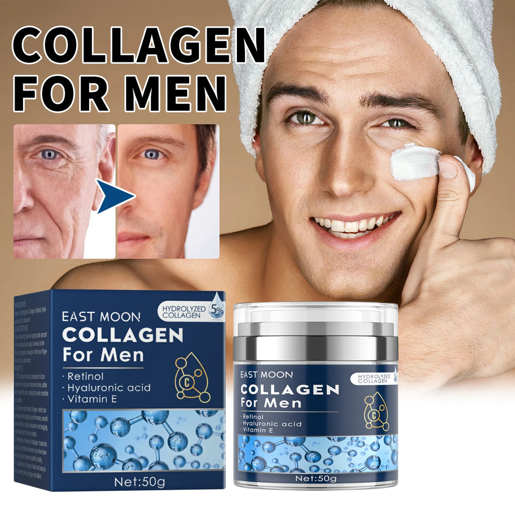 Men's Facial Fade Acne Marks, Cleanses, Gentle Hydrating Moisturizing Anti-Wrinkle Collagen Cream