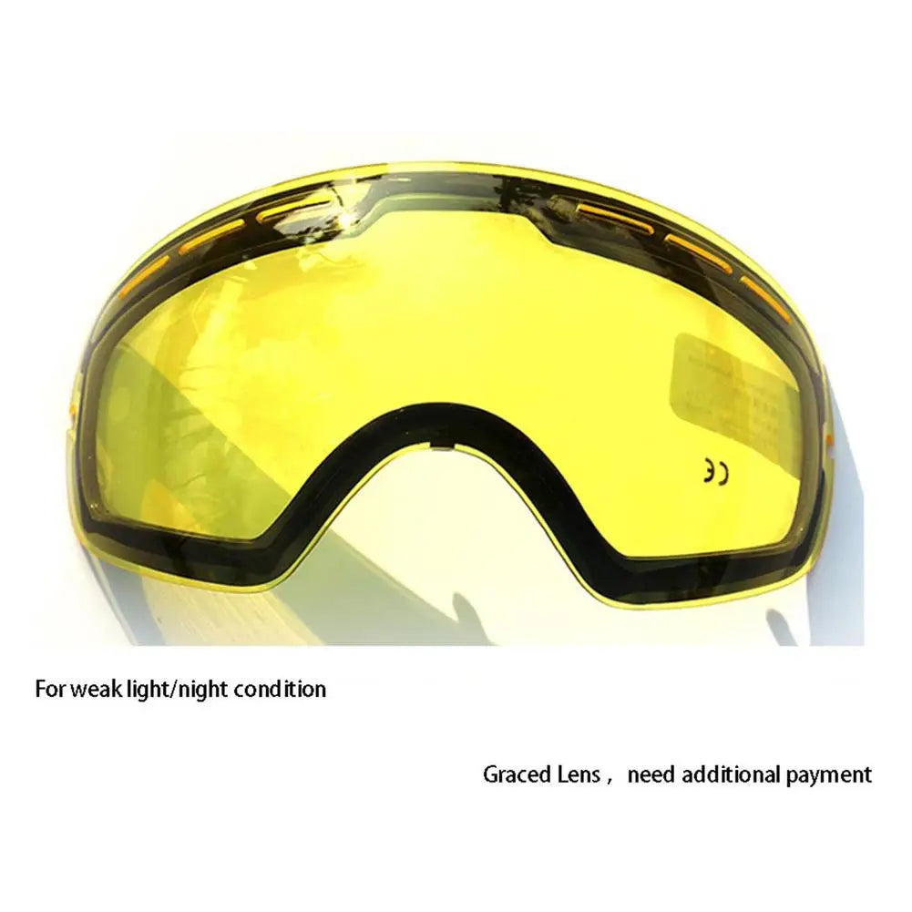 GOG 201 Yellow Graced Magnetic Lens Goggles for Night Skiing