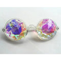 Party Glasses Clear Round Kaleidoscope Eyewear/ Crystal Lens good for Raves- Psychedelic Prism