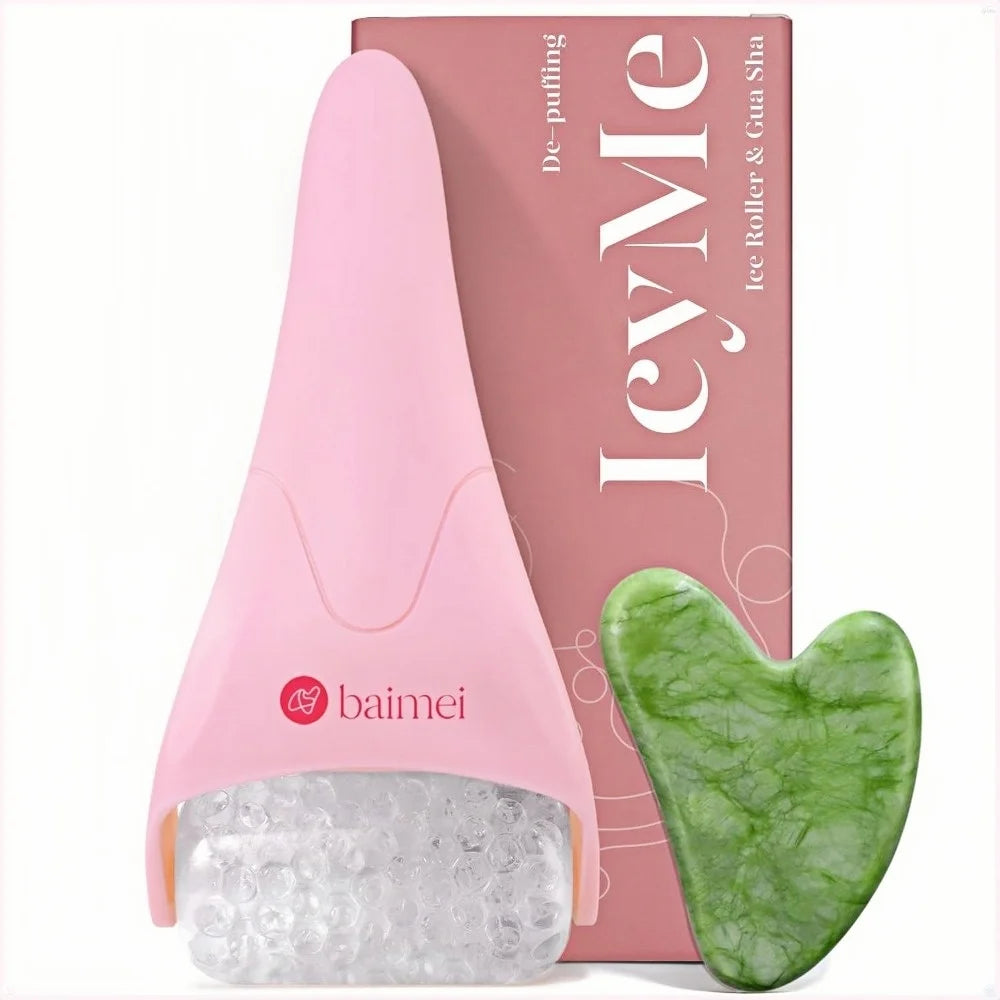 IcyMe Ice Roller for Face and Gua Sha Facial Tool Set