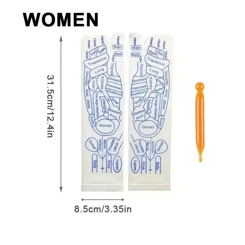 Set of Gloves and Set of Socks with Acupressure Foot Care Massage. Massager- Reflexology Socks for Foot Acupoint to relieve tired feet
