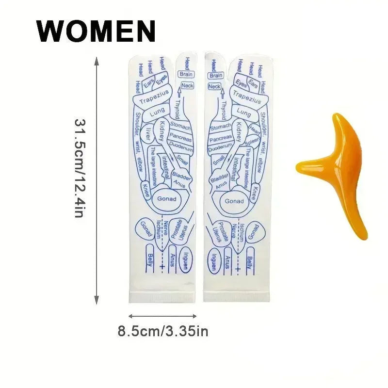 Set of Gloves and Set of Socks with Acupressure Foot Care Massage. Massager- Reflexology Socks for Foot Acupoint to relieve tired feet