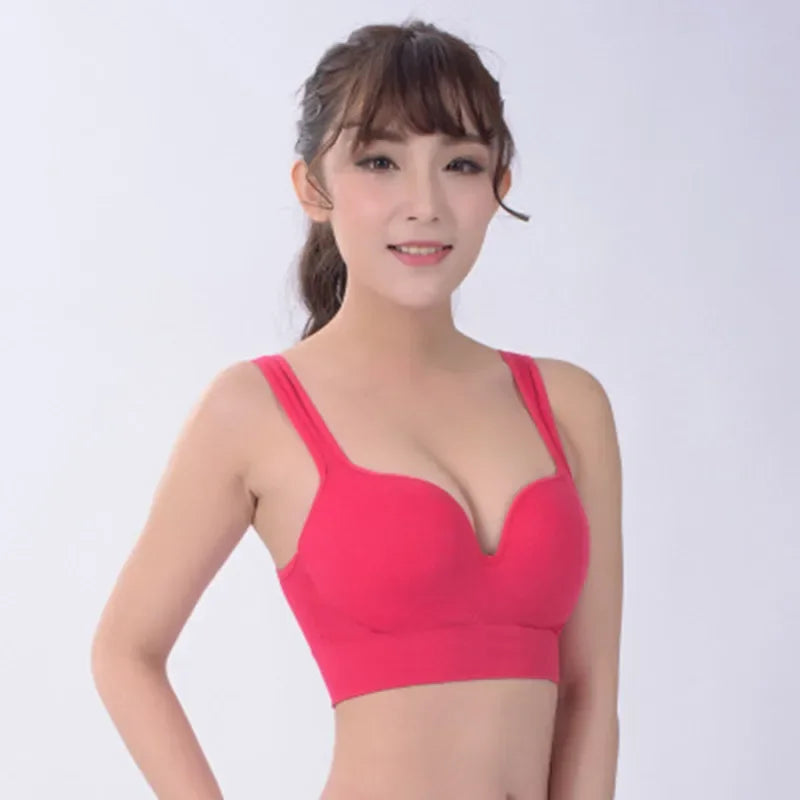 Ladies Sports Bra with push up / Daily Wear-Wire Free Bra/ Seamless Full Cup Cover-5 colors