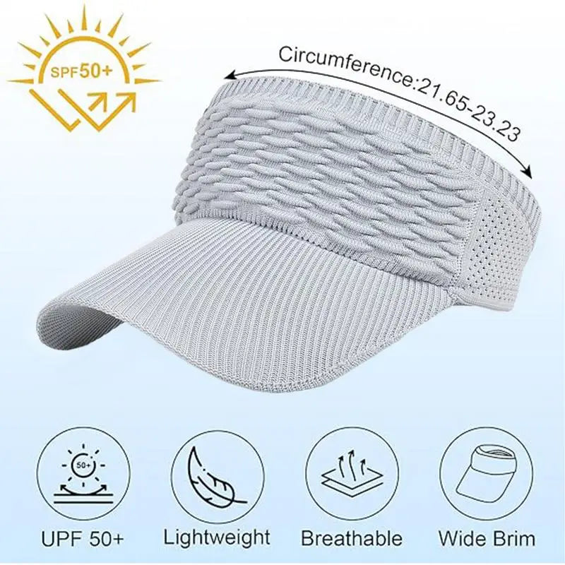 Sun Hat For Women- Sun Visors/ Breathable Caps/ 21.65 -23.23 Inches