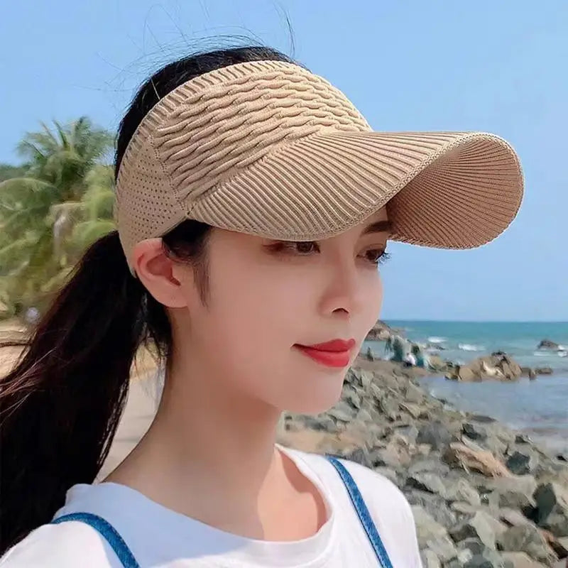 Sun Hat For Women- Sun Visors/ Breathable Caps/ 21.65 -23.23 Inches