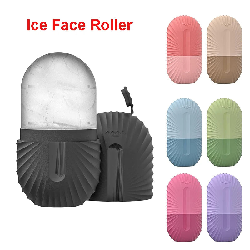 Silicone Ice Face Roller- Ice Cube Beauty Massage, reduces Eye Puffiness and Shrinks Pores