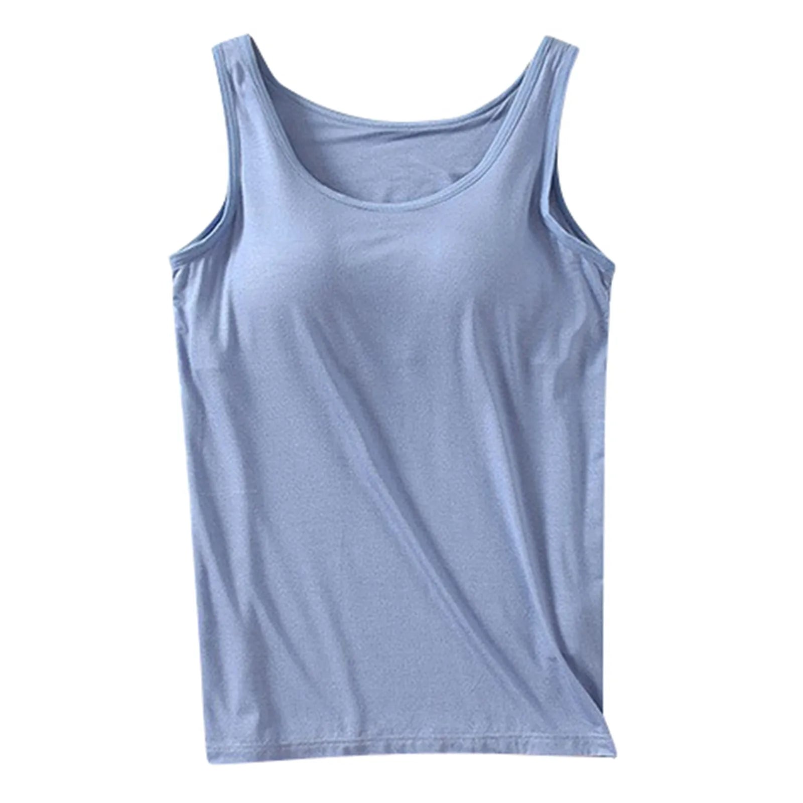 Women's Tank Tops with Built in Bras, Casual Crew Neck, Sleeveless Camisole all sizes/colors For Women