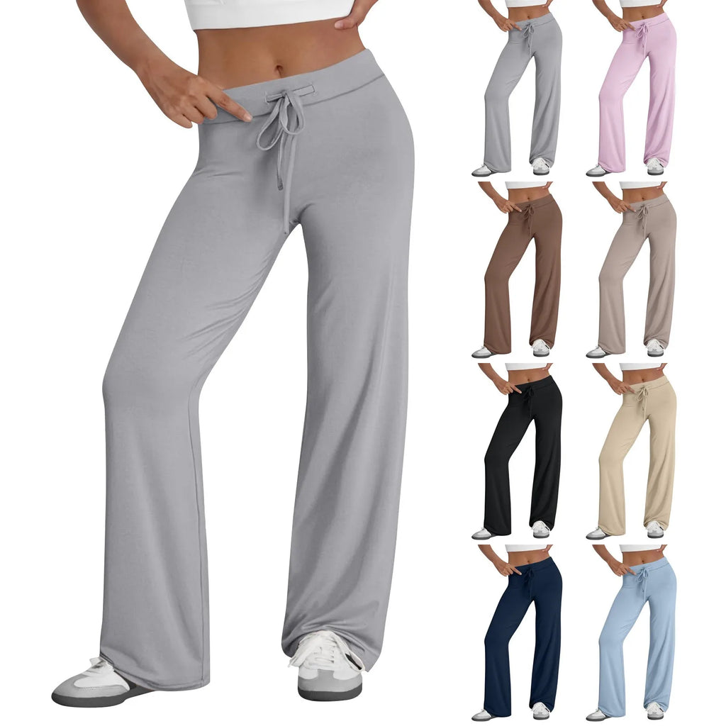 Activewear for Women/ High Waist Drawstring Baggy Style with Flare Legs/ Wide legs for comfort