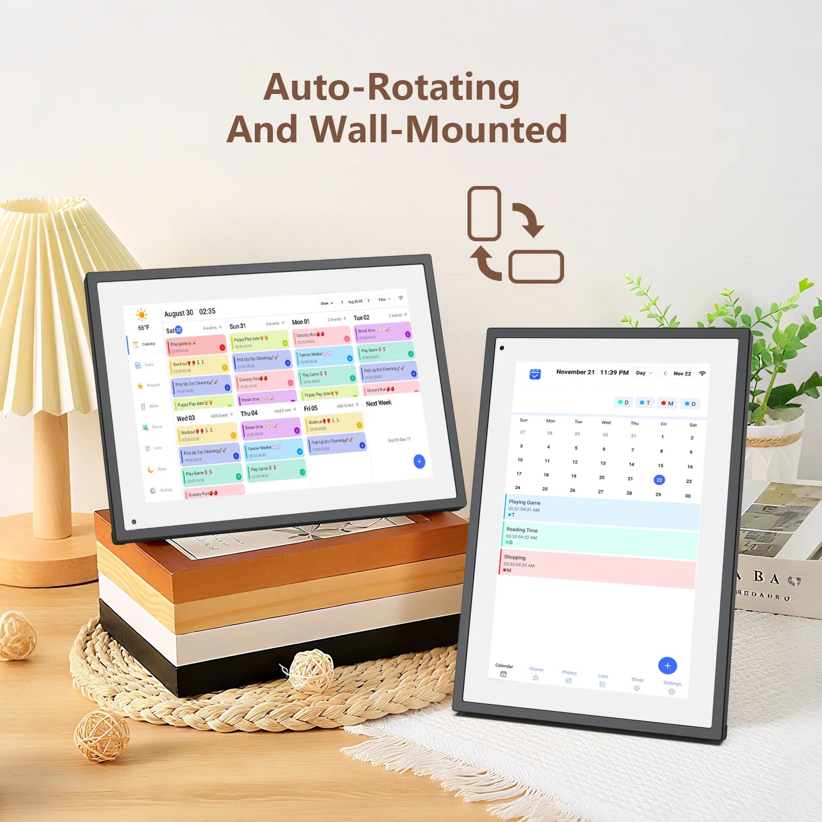 10.1 inch Digital Calendar & Chore Chart, Smart Touchscreen with Interactive Display for Family Schedules