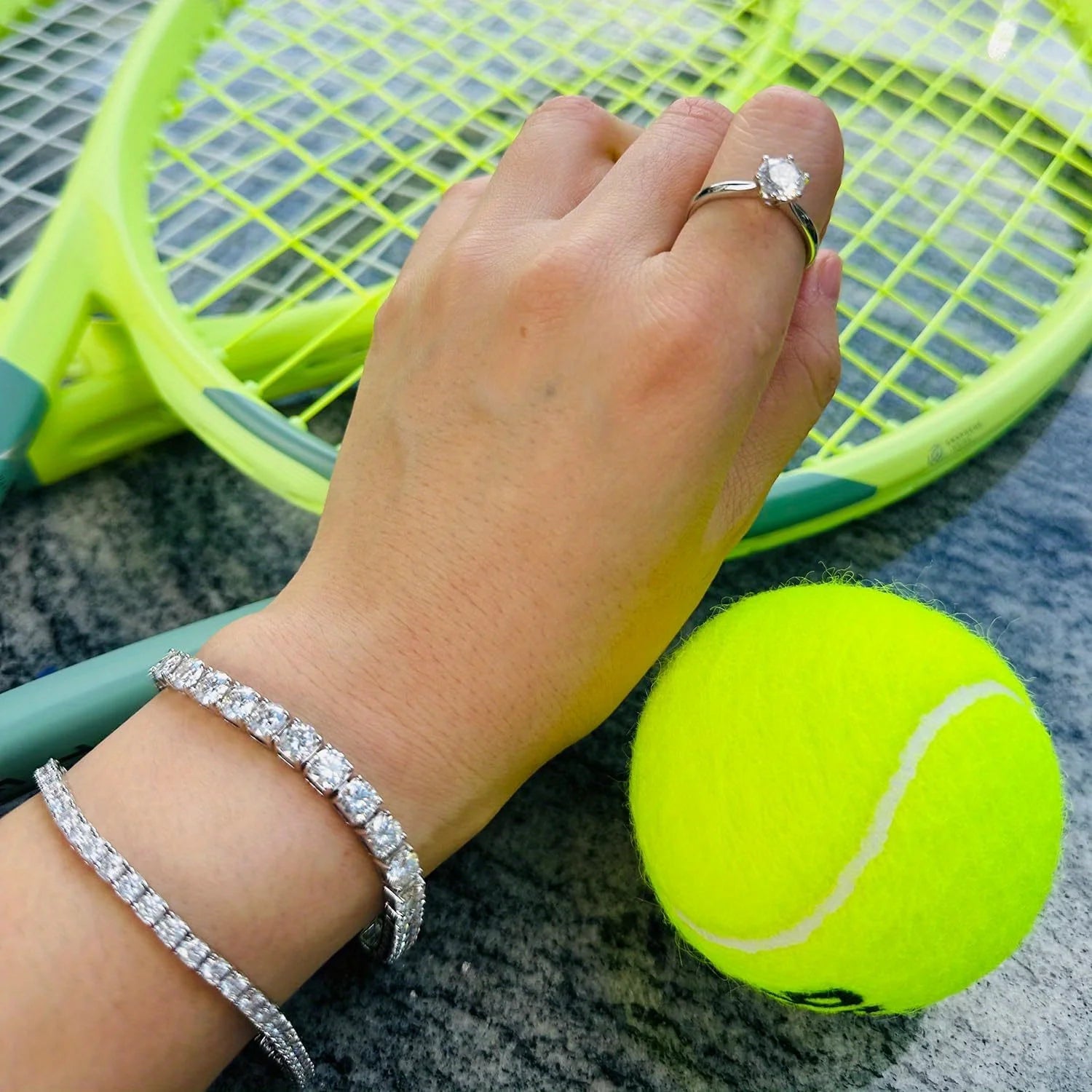 S925 Sterling Silver Tennis Bracelet - 2/ 3/ 4/ 5mm Moissanite- Hypoallergenic 6.69 -8.66inch Length