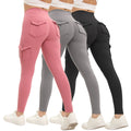 Women's Solid Color Gym Leggings /High Waisted Fitness Yoga Pants- Practical, Stretch Material for Sports-exercise