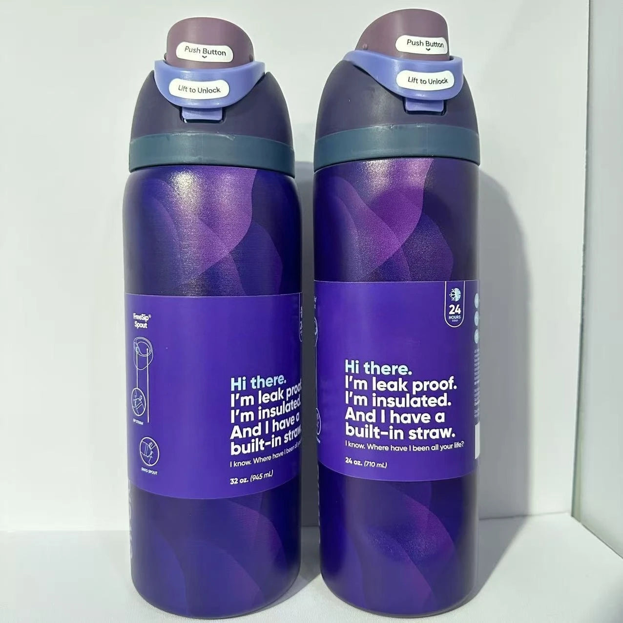 Stainless Steel Water Bottle -32oz Vacuum Insulated Water Bottle with Straw & Leak-Proof Lid /Portable