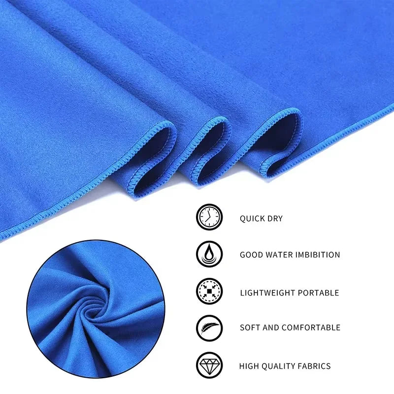 Quick Dry Beach Towel, Microfiber Travel Towel,Fast Drying Towel Set for Camping, Beach, Gym, Sports, Bath