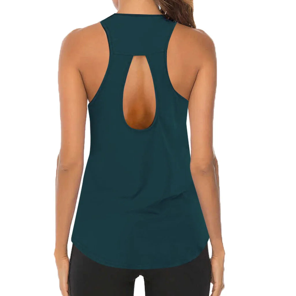 Women's Yoga Tops- Thin Sports Vest -Breathable, Sleeveless T-shirt for all types of exercise