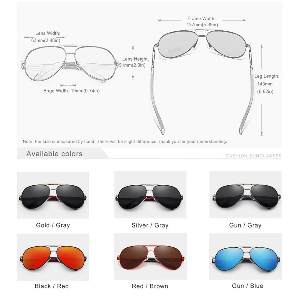 CLLOIO Men Classic Aluminum Polarized Sunglasses: Women Driving Glasses- Sunglasses