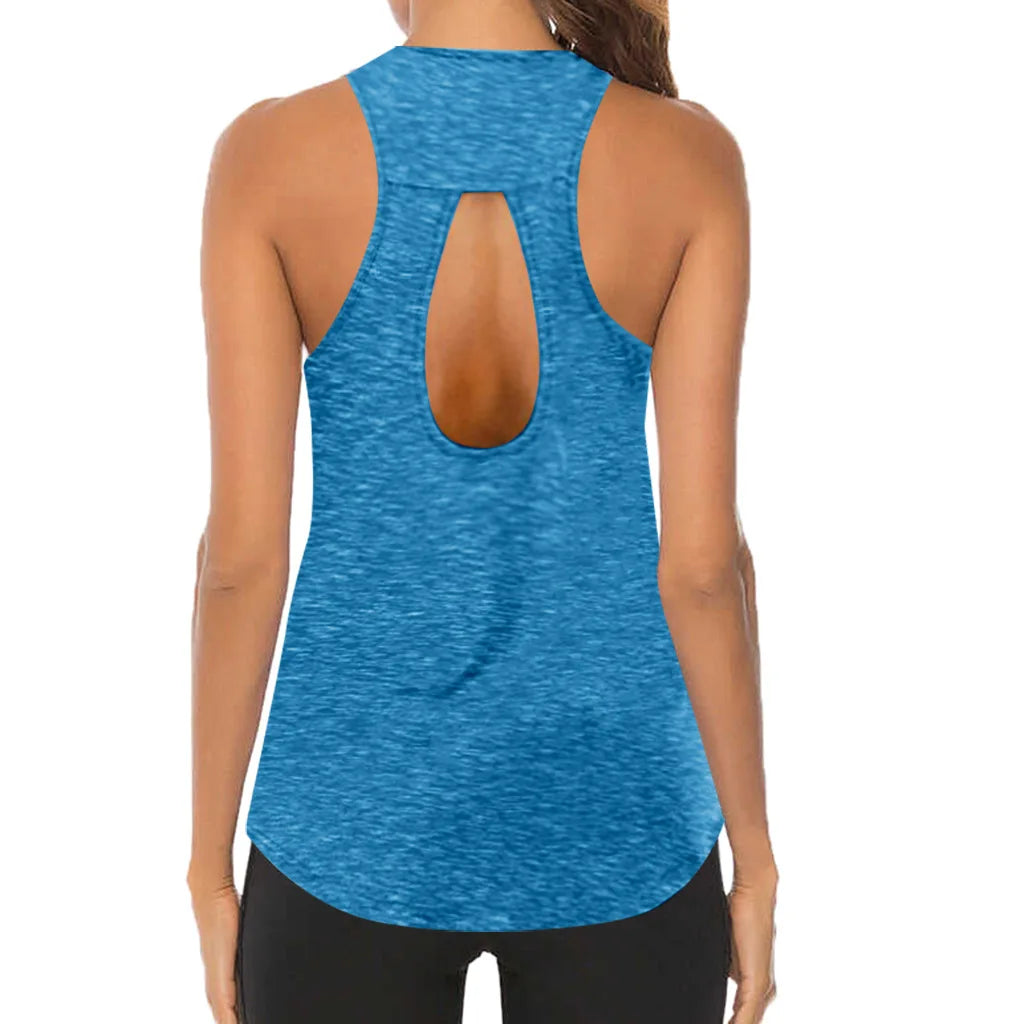 Women's Yoga Tops- Thin Sports Vest -Breathable, Sleeveless T-shirt for all types of exercise