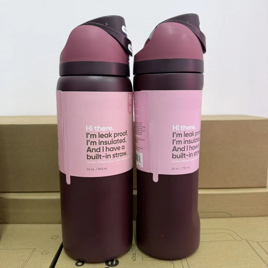 Stainless Steel Water Bottle -32oz Vacuum Insulated Water Bottle with Straw & Leak-Proof Lid /Portable