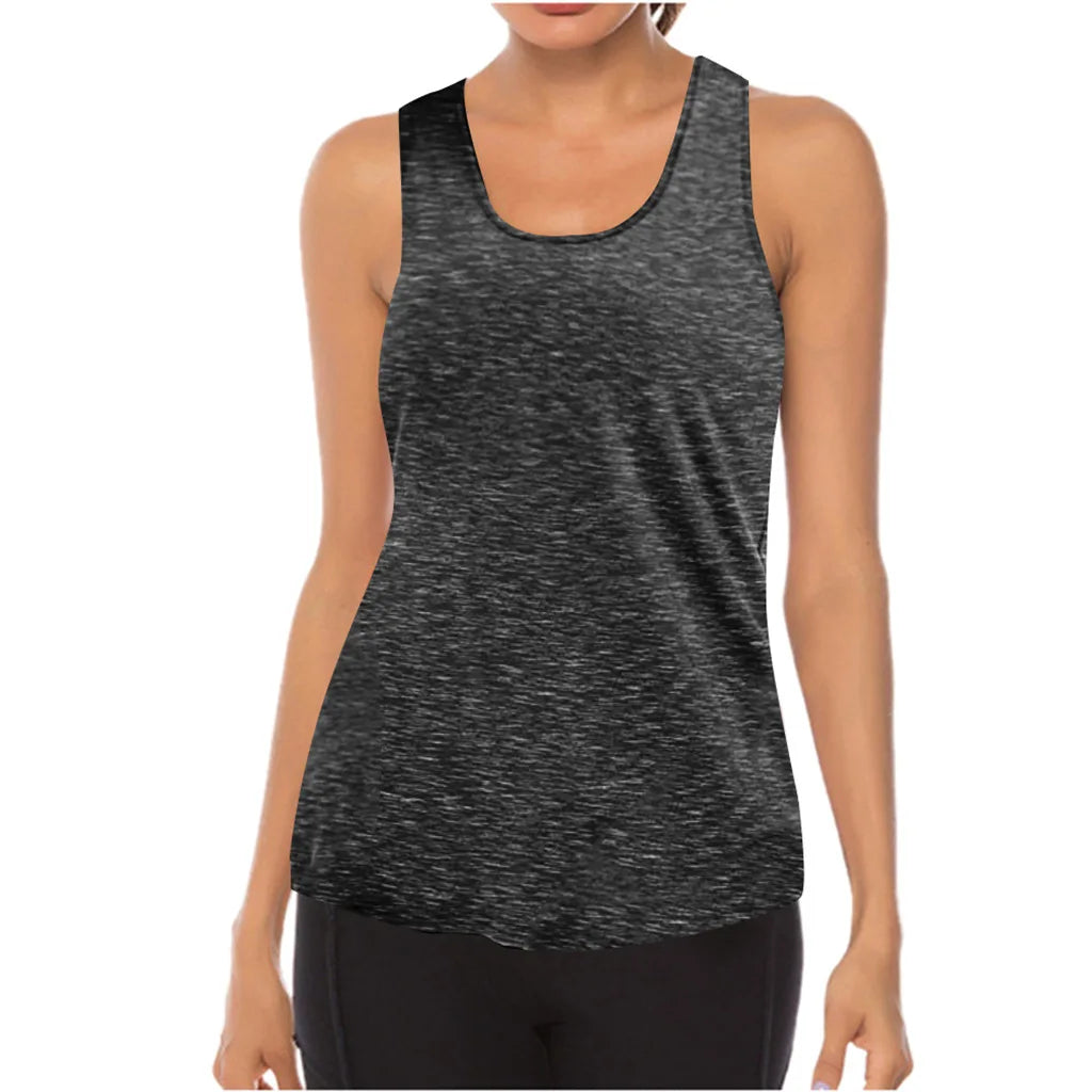 Women's Yoga Tops- Thin Sports Vest -Breathable, Sleeveless T-shirt for all types of exercise
