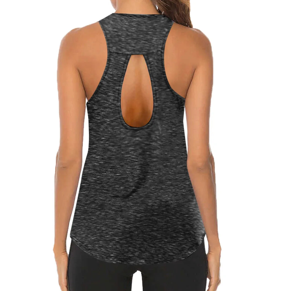 Women's Yoga Tops- Thin Sports Vest -Breathable, Sleeveless T-shirt for all types of exercise