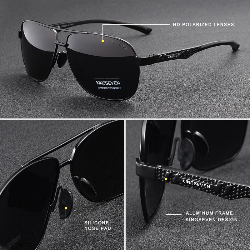 KINGSEVEN Brand Sunglasses Polarized Aluminum UV400 Mirror Style/For Men and Women