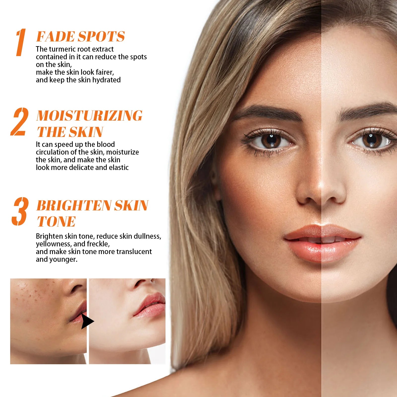 Papaya Brightening Cream, Dark Spot Care & Even Tone and Daily Nourishing Face Cream