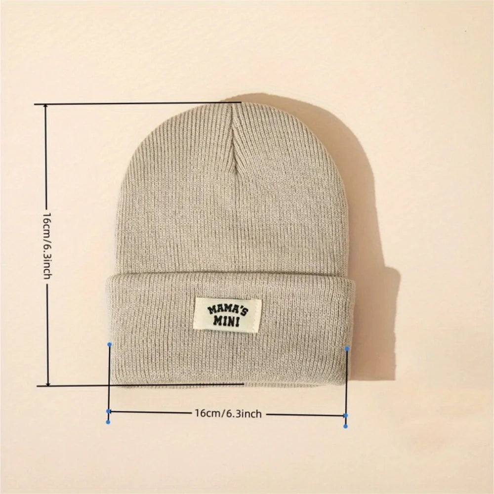 4Pc Kids Solid Color, Warm Knitted Beanie-Cap for Winter
