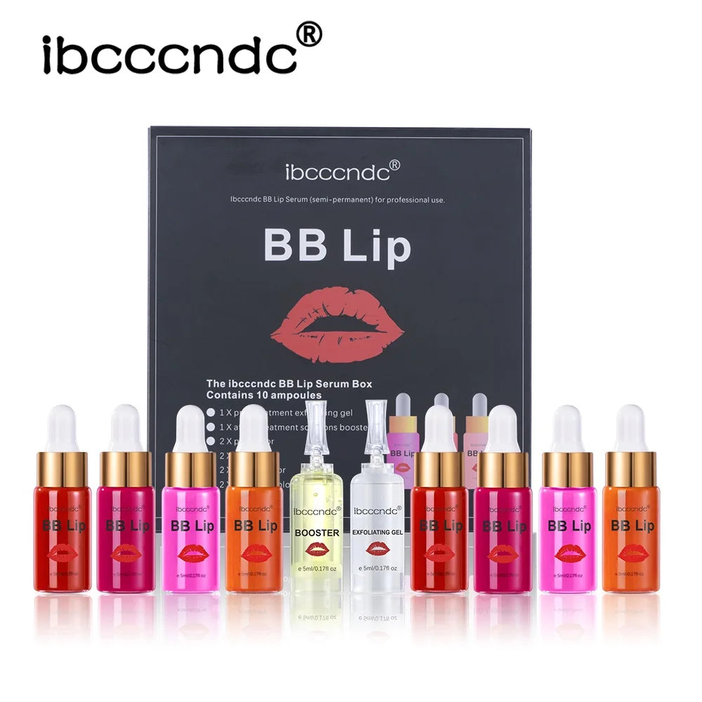 BB Lips Ampoule Serum Starter Set Semi-Permanent BB Lip Gloss Tinted Pigment
