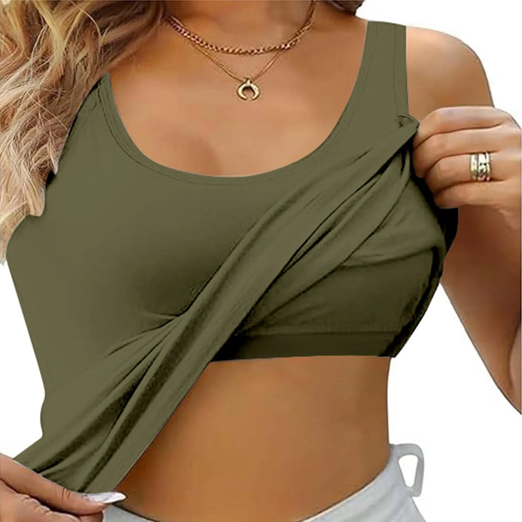 Women's Tank Tops with Built in Bras, Casual Crew Neck, Sleeveless Camisole all sizes/colors For Women