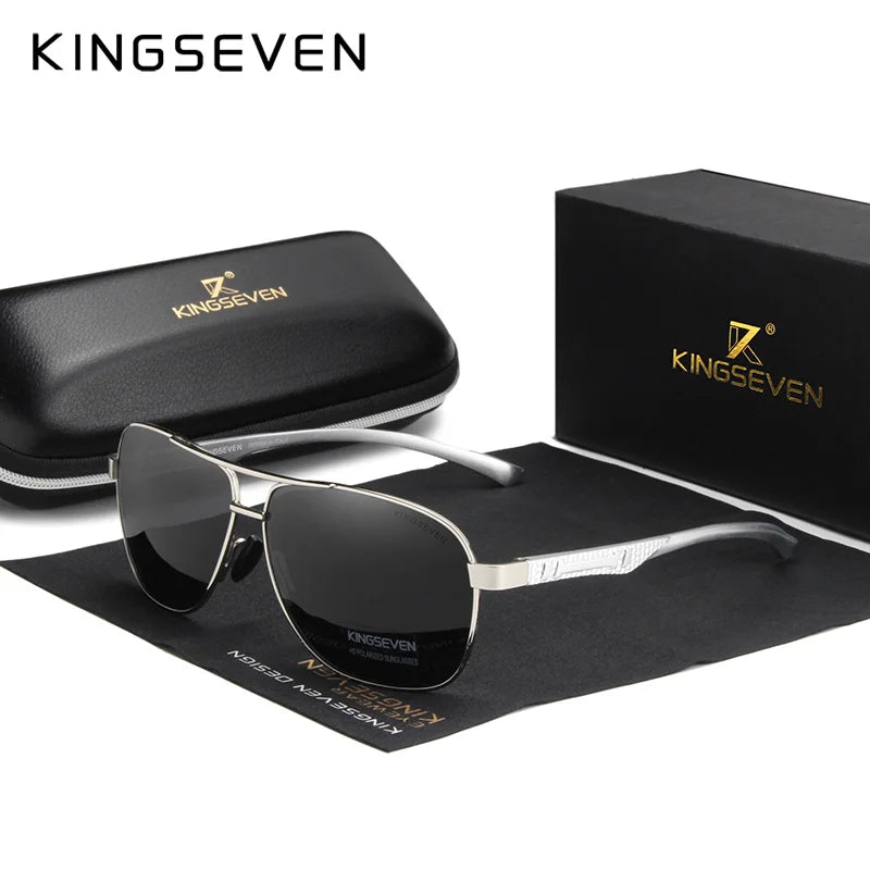 KINGSEVEN Brand Sunglasses Polarized Aluminum UV400 Mirror Style/For Men and Women