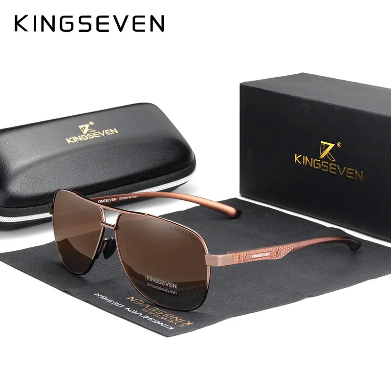 KINGSEVEN Brand Sunglasses Polarized Aluminum UV400 Mirror Style/For Men and Women