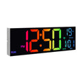 16" Large Digital Wall Clock, LED Display with Remote, Alarm, DST, and Temperature