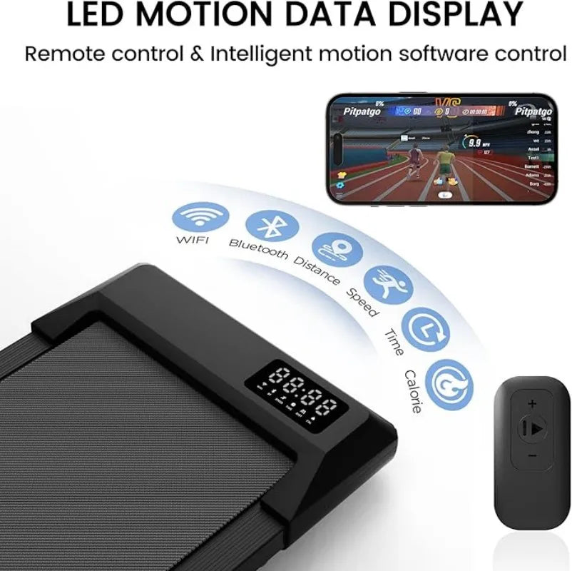 2-in-1 Home/Office - 2.5 HP Walking Treadmills for Small Spaces with APP & Remote Control