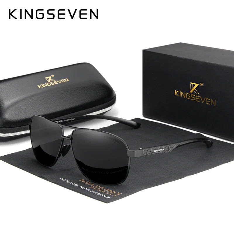KINGSEVEN Brand Sunglasses Polarized Aluminum UV400 Mirror Style/For Men and Women