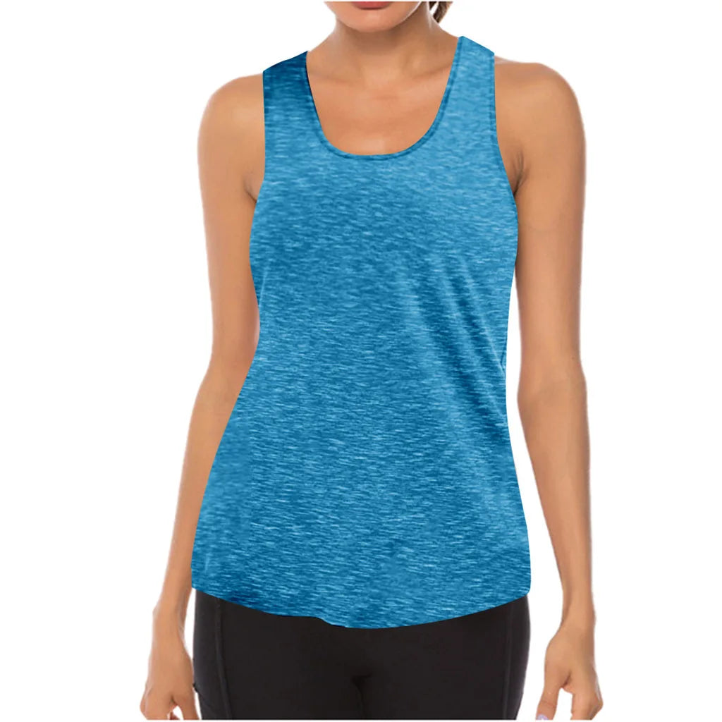 Women's Yoga Tops- Thin Sports Vest -Breathable, Sleeveless T-shirt for all types of exercise