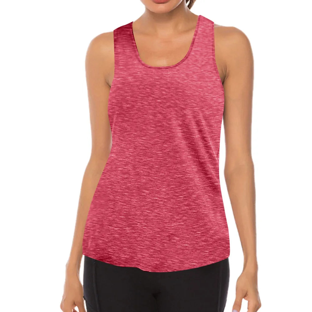Women's Yoga Tops- Thin Sports Vest -Breathable, Sleeveless T-shirt for all types of exercise