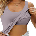 Women's Tank Tops with Built in Bras, Casual Crew Neck, Sleeveless Camisole all sizes/colors For Women