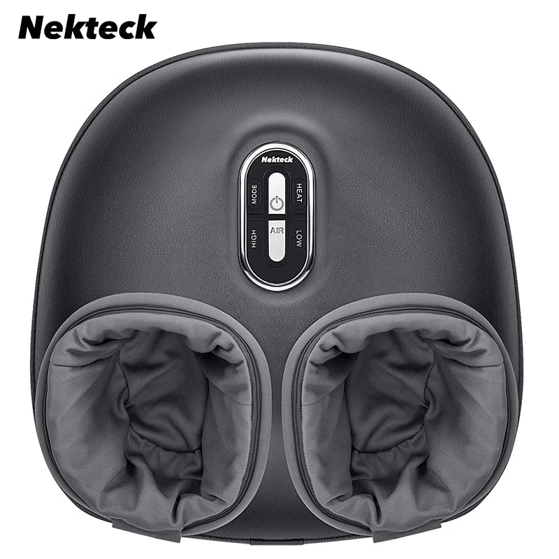 Nekteck Foot Massager with Heating Therapy, Air Compression, Shiatsu Knead Roller for Muscle Relaxation and Foot Massage
