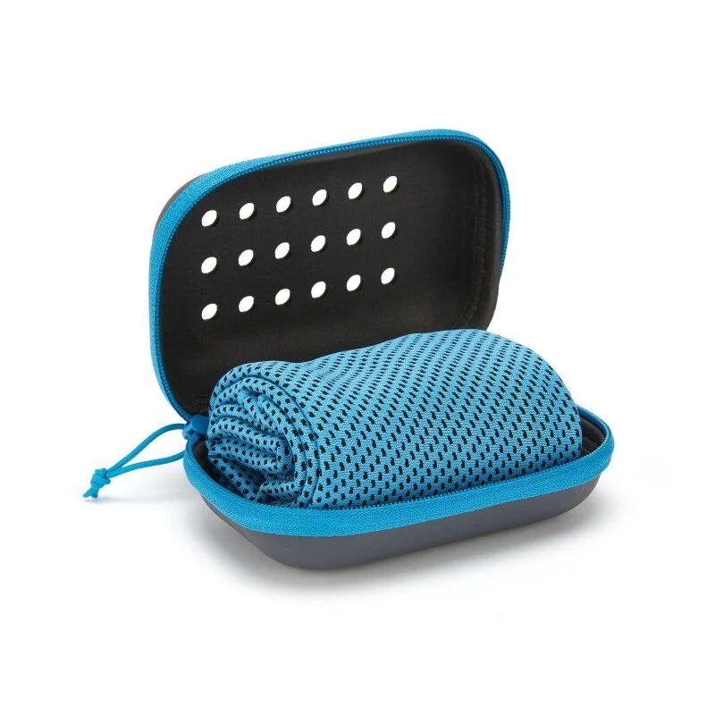 Quick Drying Cooling Towel Soft Breathable Sweat Absorption- Cold Towel with Storage Box for Sports, Running, Yoga and Gym