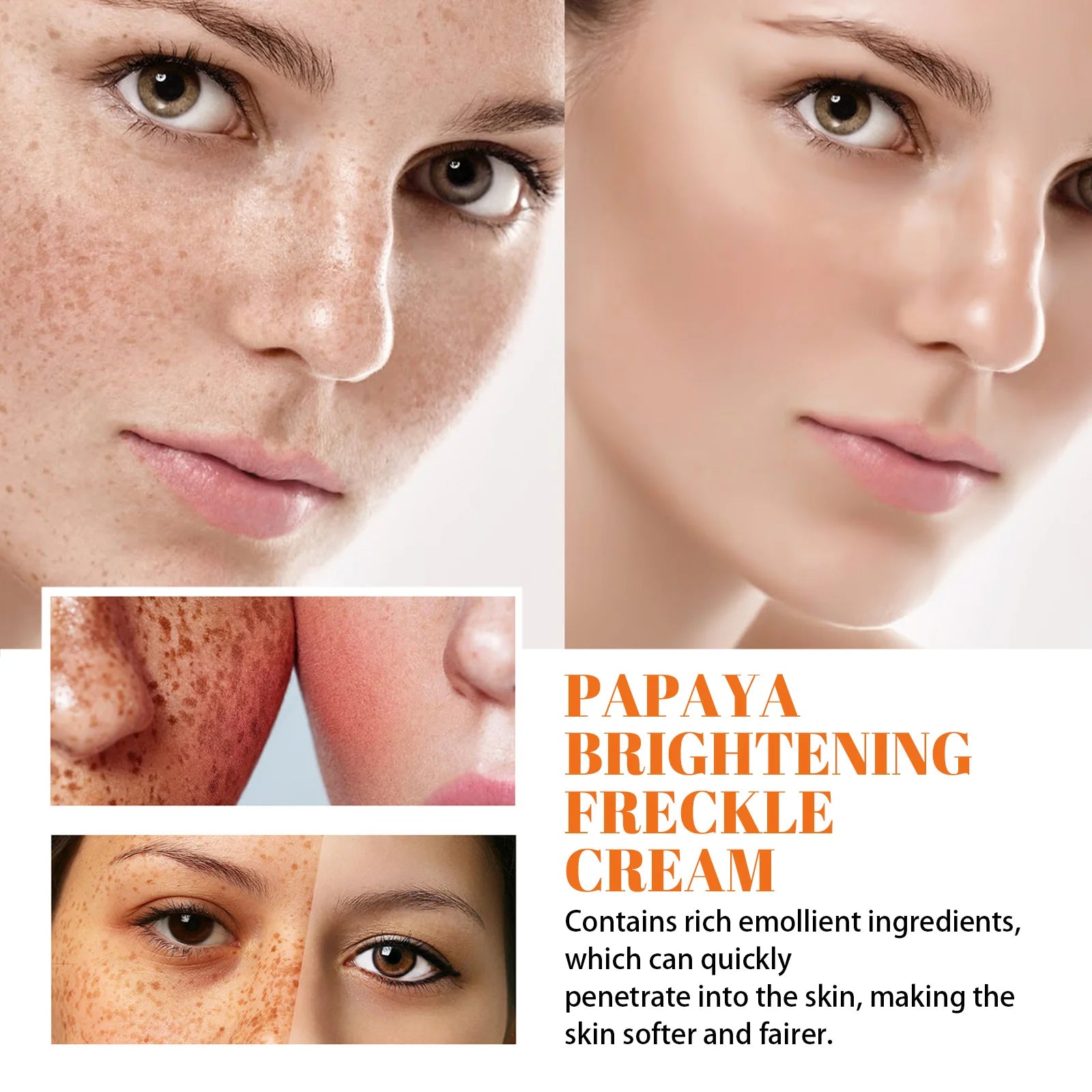 Papaya Brightening Cream, Dark Spot Care & Even Tone and Daily Nourishing Face Cream