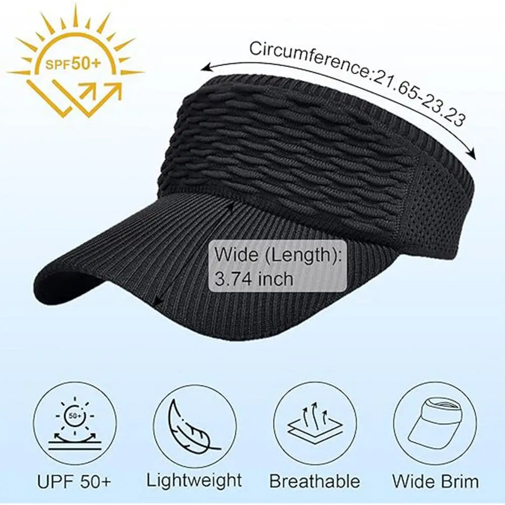 Sun Hat For Women- Sun Visors/ Breathable Caps/ 21.65 -23.23 Inches