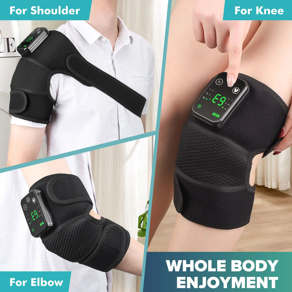 Knee Heating Massager with Joint Physiotherapy and Hot Compress Vibration Massage. Used for Elbow, Shoulder or knees.