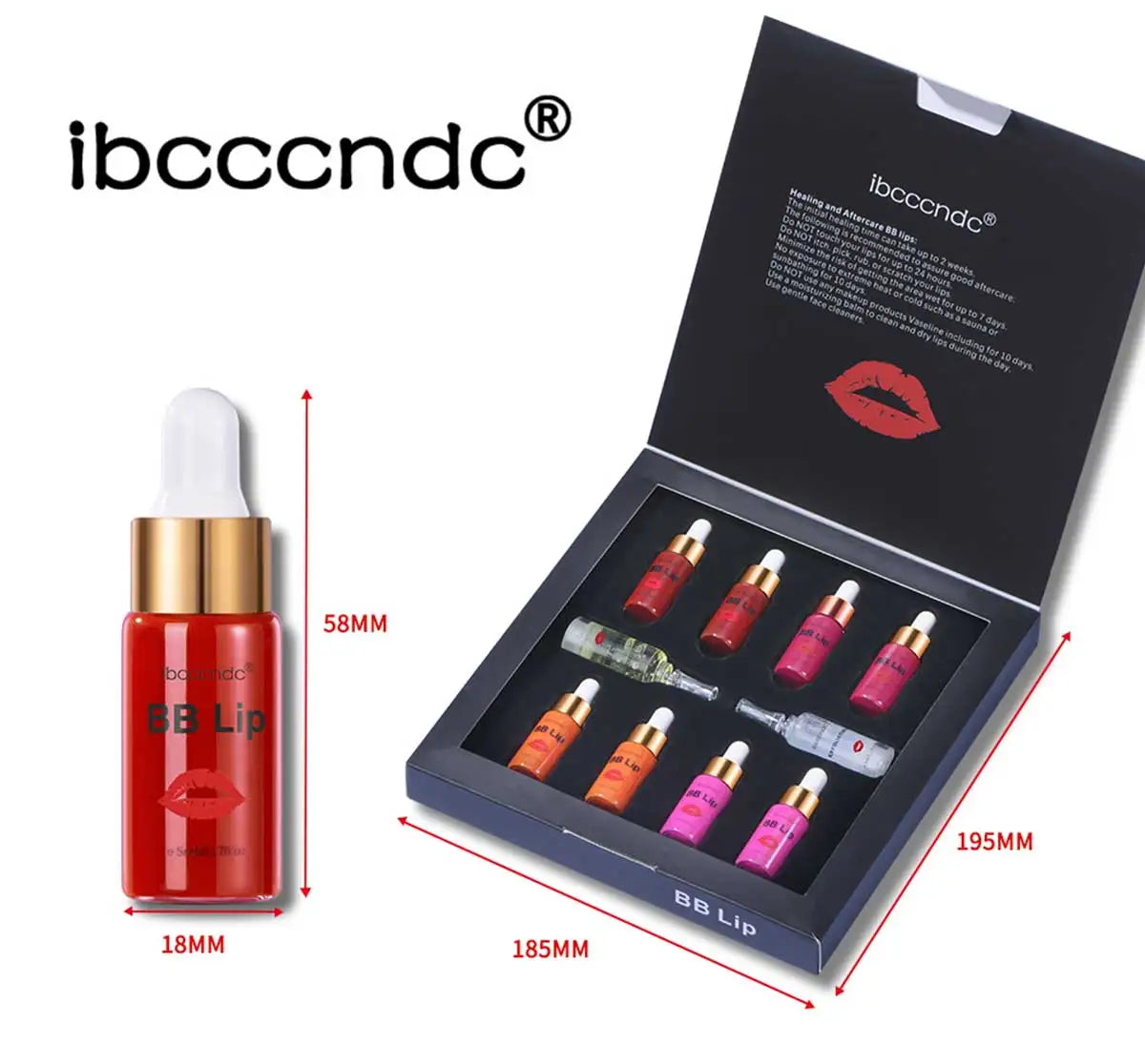 BB Lips Ampoule Serum Starter Set Semi-Permanent BB Lip Gloss Tinted Pigment