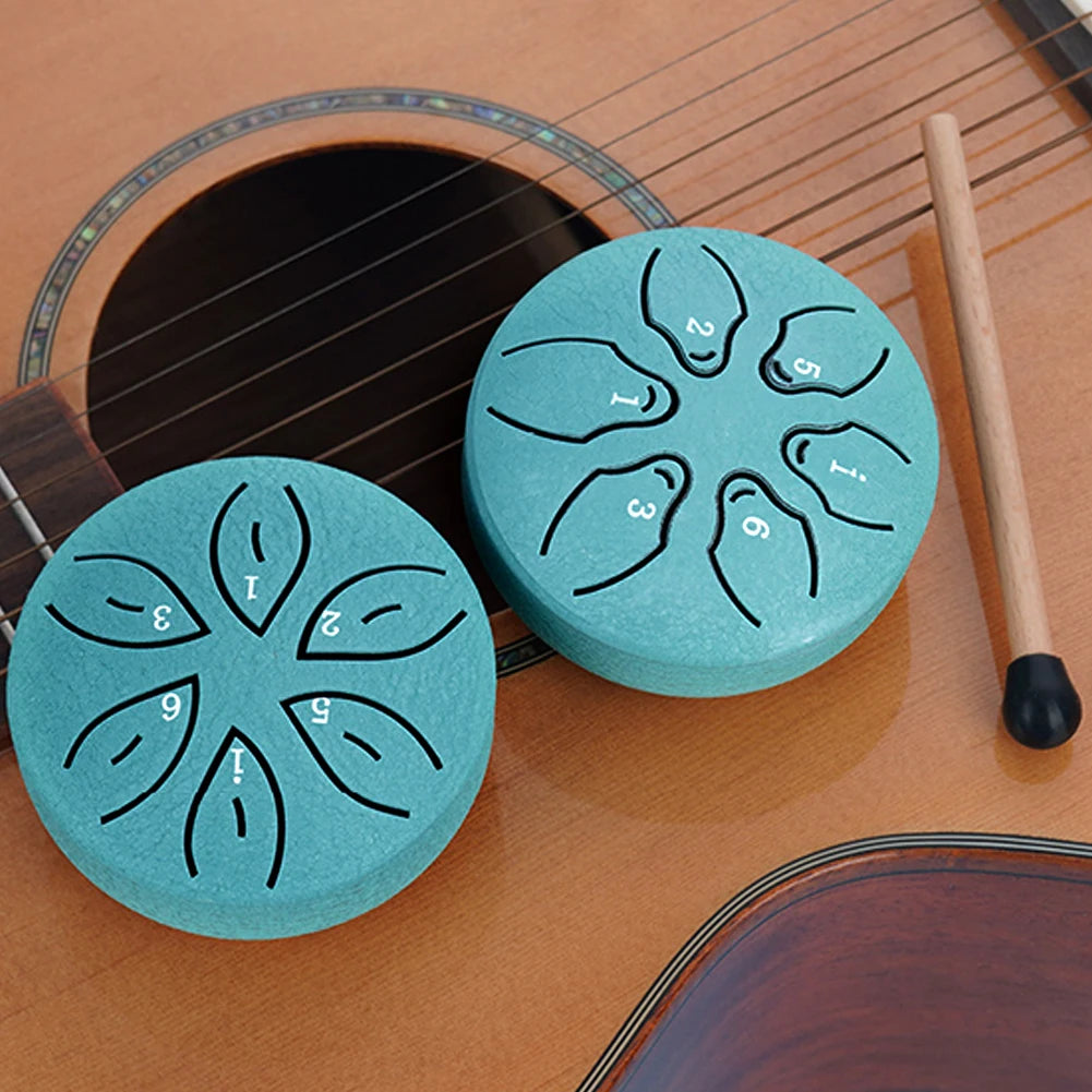6 Notes Rain Drum- for Outside Hand Pan Drum Percussion / Musical Instruments for Yoga Meditation --3 inches size