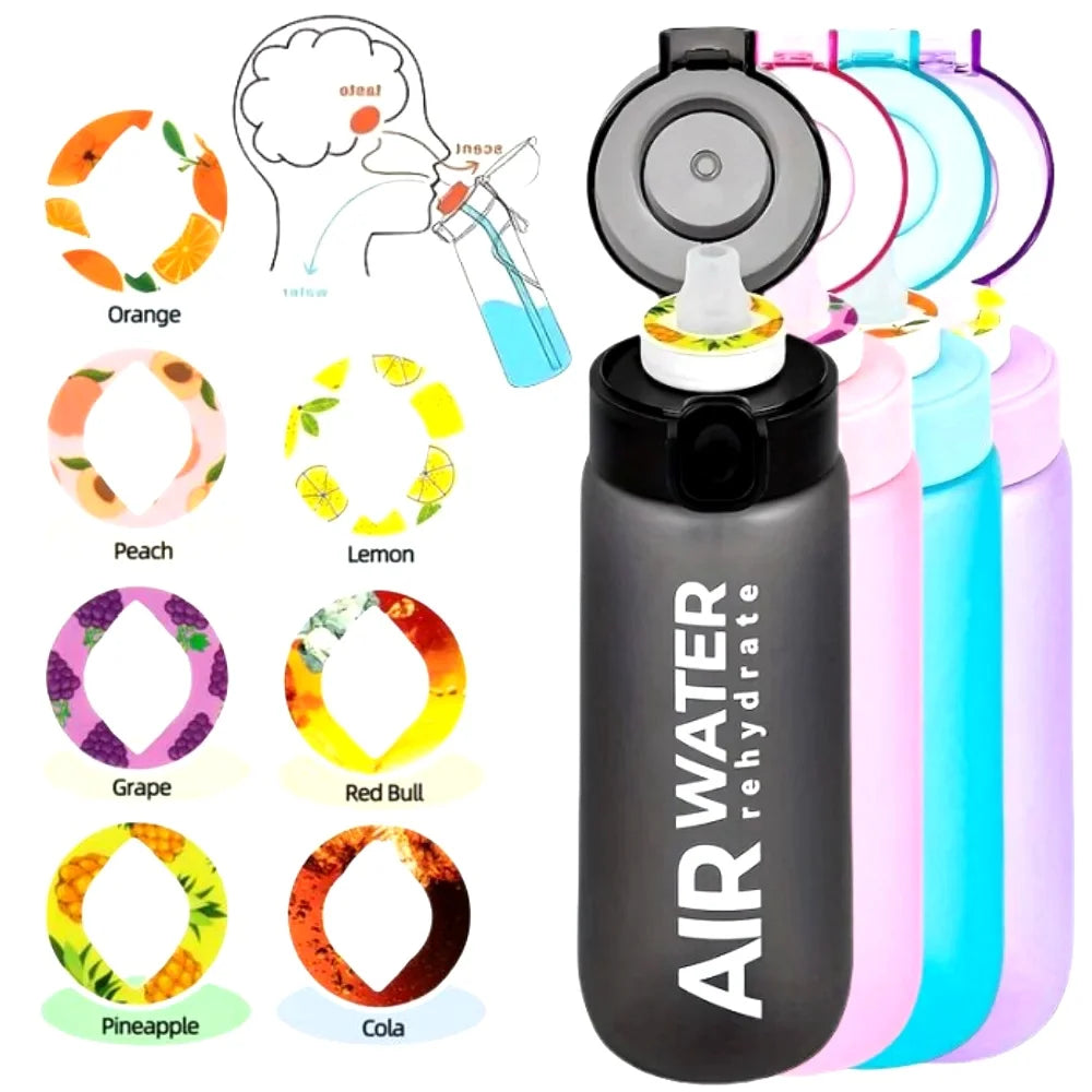 750ml/25oz Fruit Flavor Water Bottle with 7 Fruit Pods Ideal for Fitness Sports Outdoor