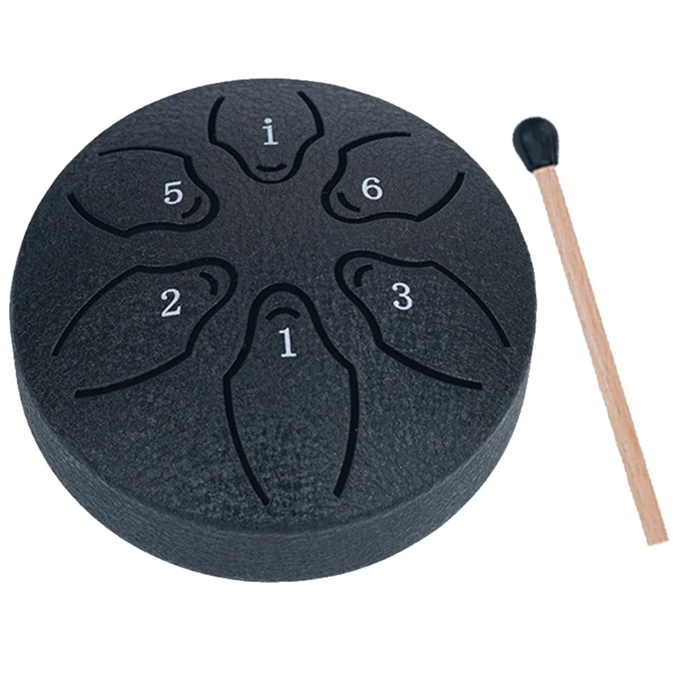 6 Notes Rain Drum- for Outside Hand Pan Drum Percussion / Musical Instruments for Yoga Meditation --3 inches size