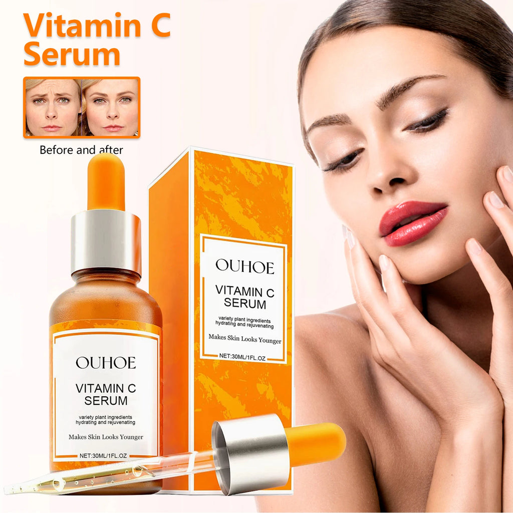 Vitamin C Facial Serum- Reduces Fine Lines and Brightens Skin Naturally- Jojoba Oil Facial Care Products