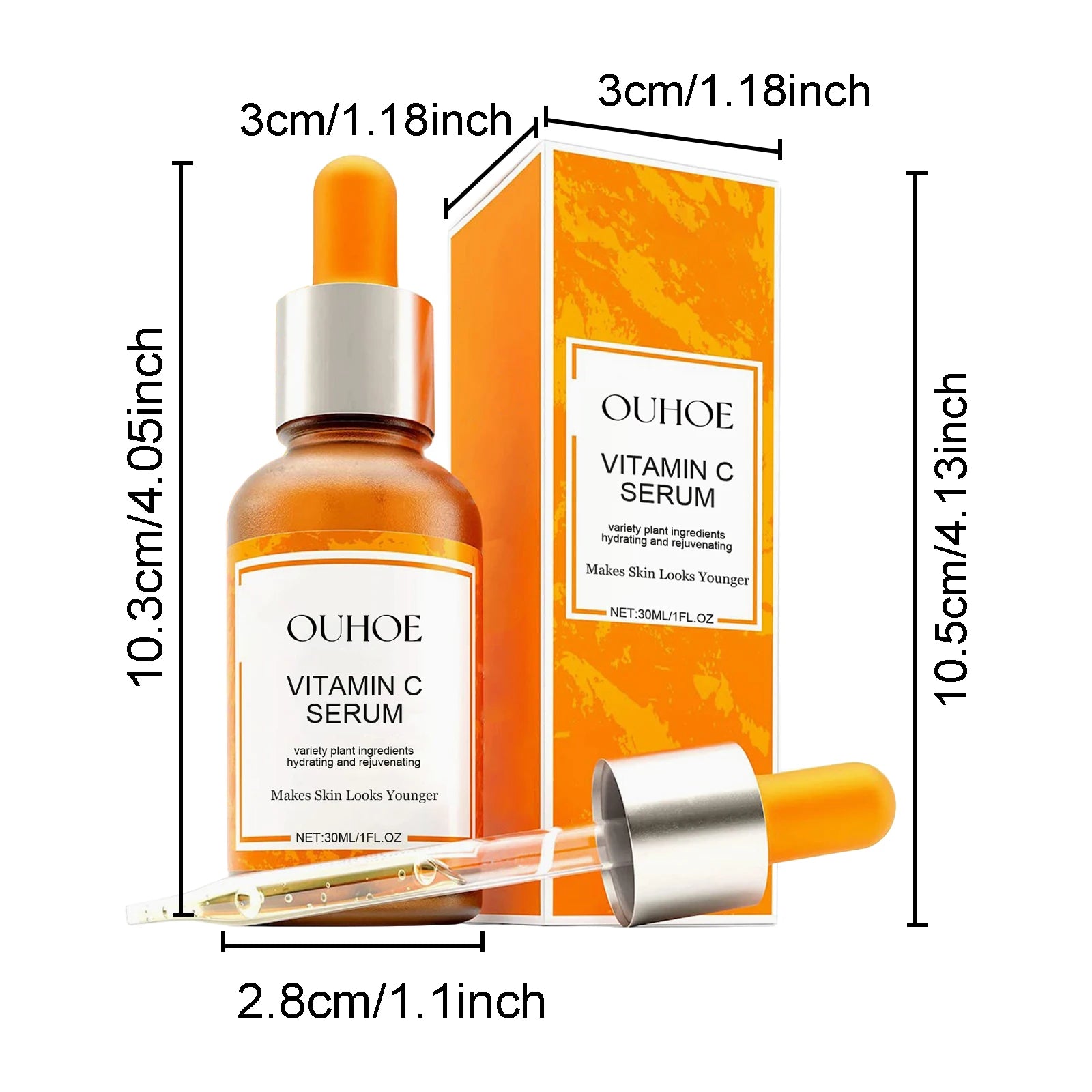 Vitamin C Facial Serum- Reduces Fine Lines and Brightens Skin Naturally- Jojoba Oil Facial Care Products